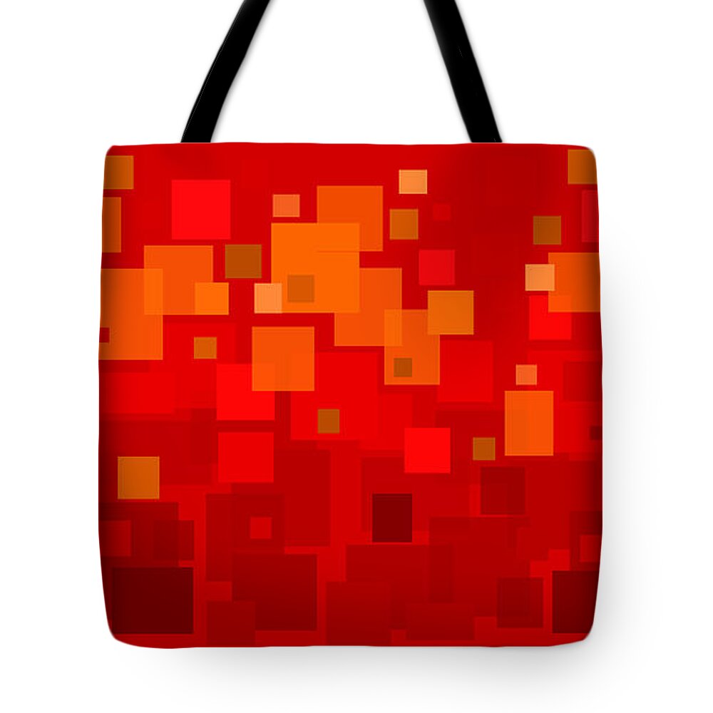 Chili Peppers-red Hot Abstract Tote Bag featuring the digital art Chili Peppers - Red Hot Abstract by Val Arie