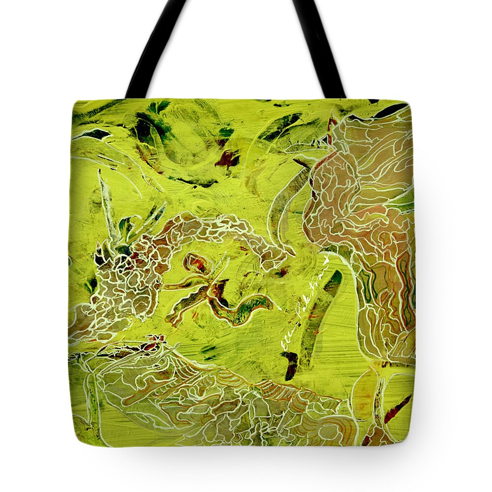 Wall Art Tote Bag featuring the painting The Sky Springers by Ellen Palestrant