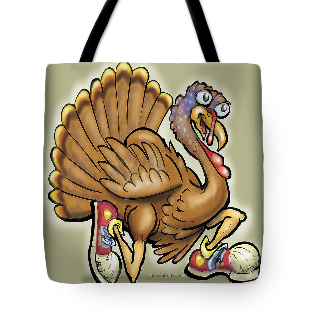 Thanksgiving Tote Bag featuring the digital art Turkey #1 by Kevin Middleton