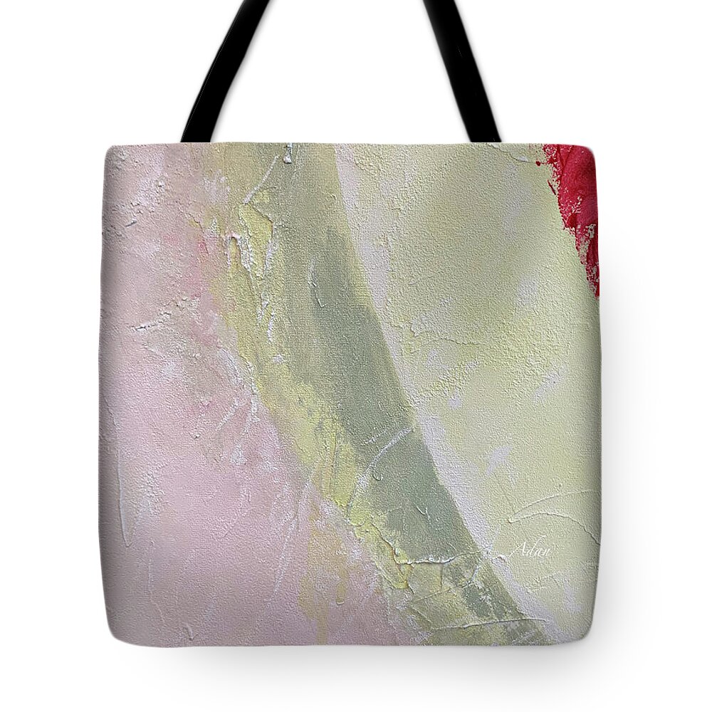 Abstract Tote Bag featuring the painting Heart Fragment by Felipe Adan Lerma