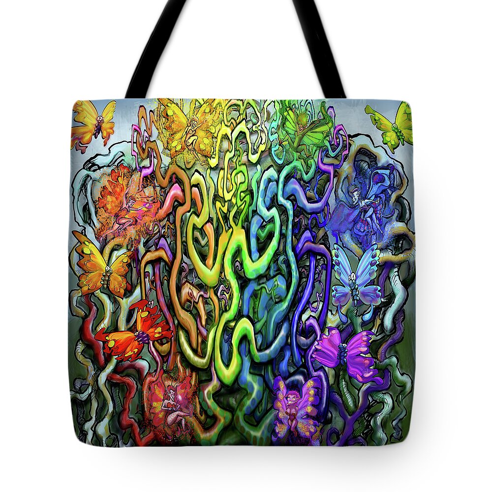 Magic Tote Bag featuring the digital art Rooted in Magic by Kevin Middleton