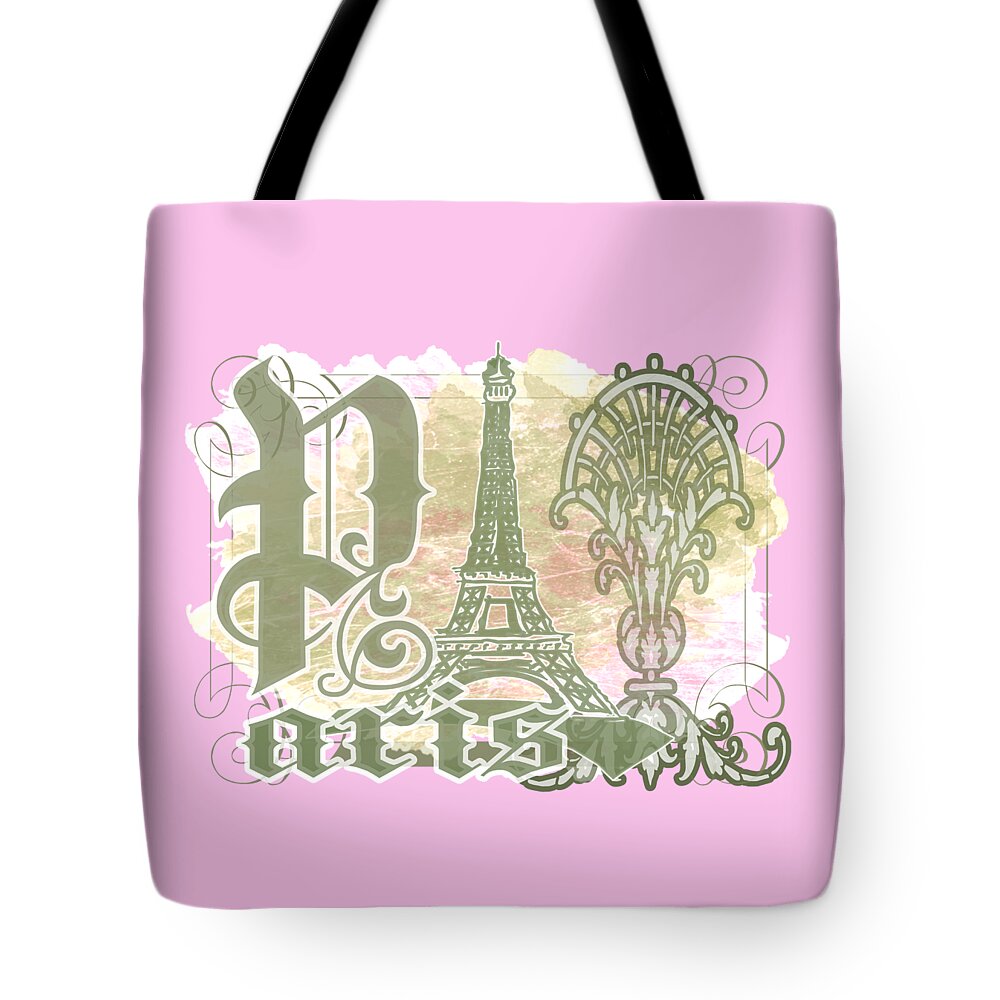Paris Green Tote Bag featuring the digital art Paris Green War Memorial Day by Delynn Addams