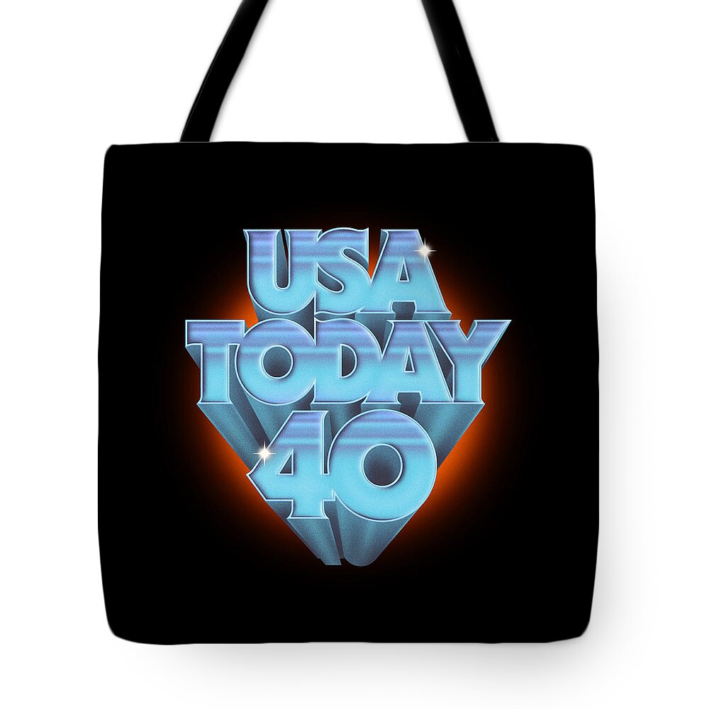  Tote Bag featuring the digital art USA TODAY 40th Anniversary Black by Gannett