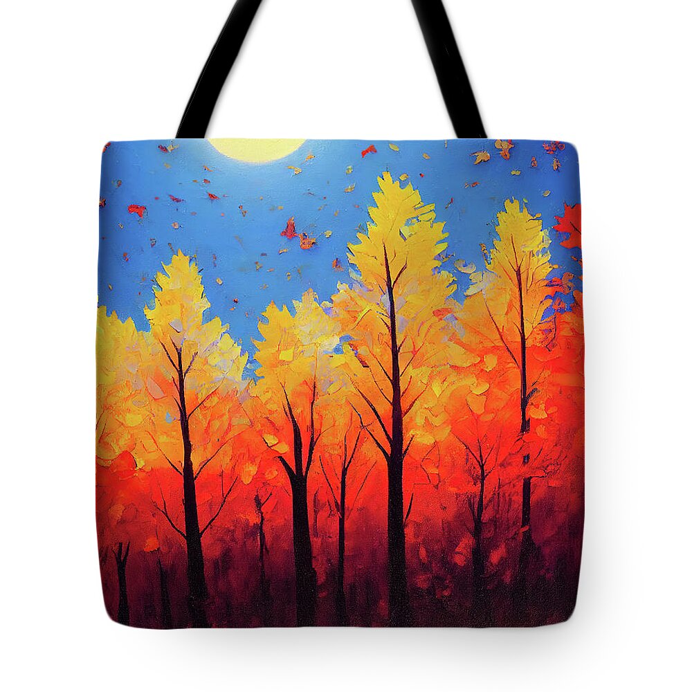 Autumn Landscape Tote Bag featuring the digital art Fall Is In The Air by Mark Tisdale