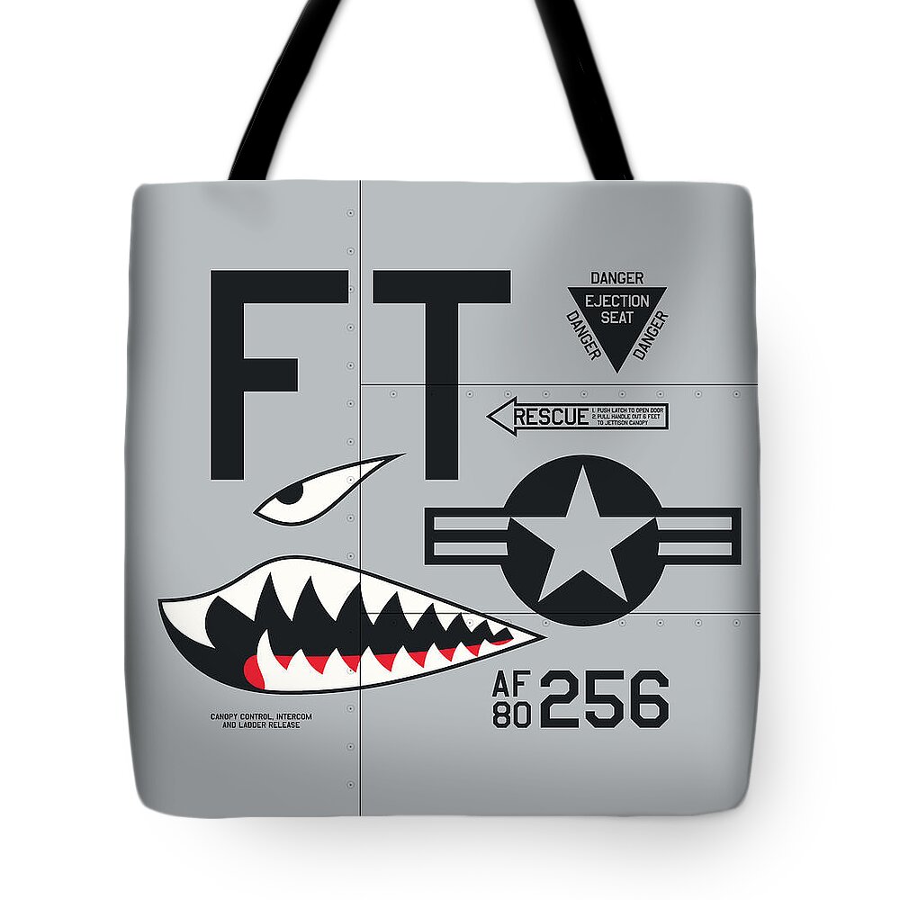 Aircraft Tote Bag featuring the digital art Aircraft Markings - USA A-10 by Organic Synthesis
