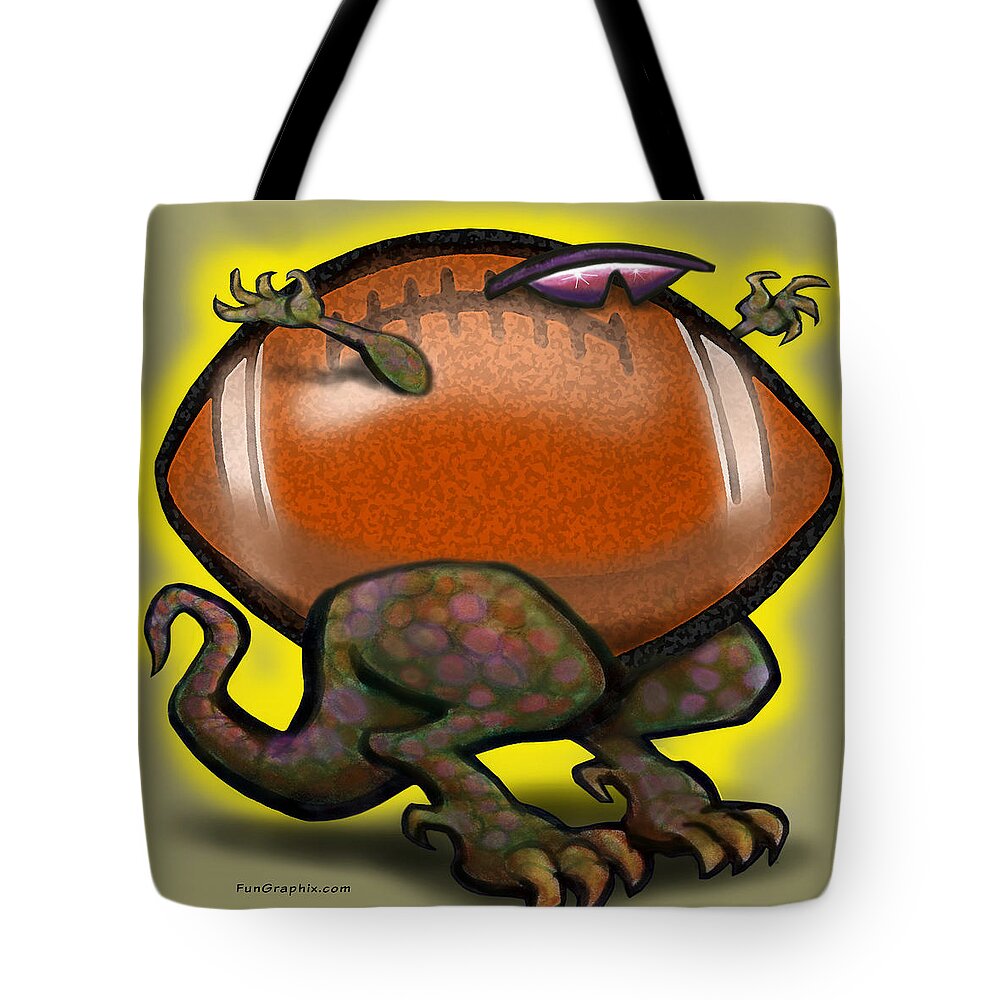 Football Tote Bag featuring the digital art Football Beast by Kevin Middleton