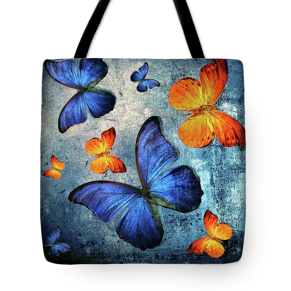 Butterfly Tote Bag featuring the digital art Butterfly by Mark Ashkenazi