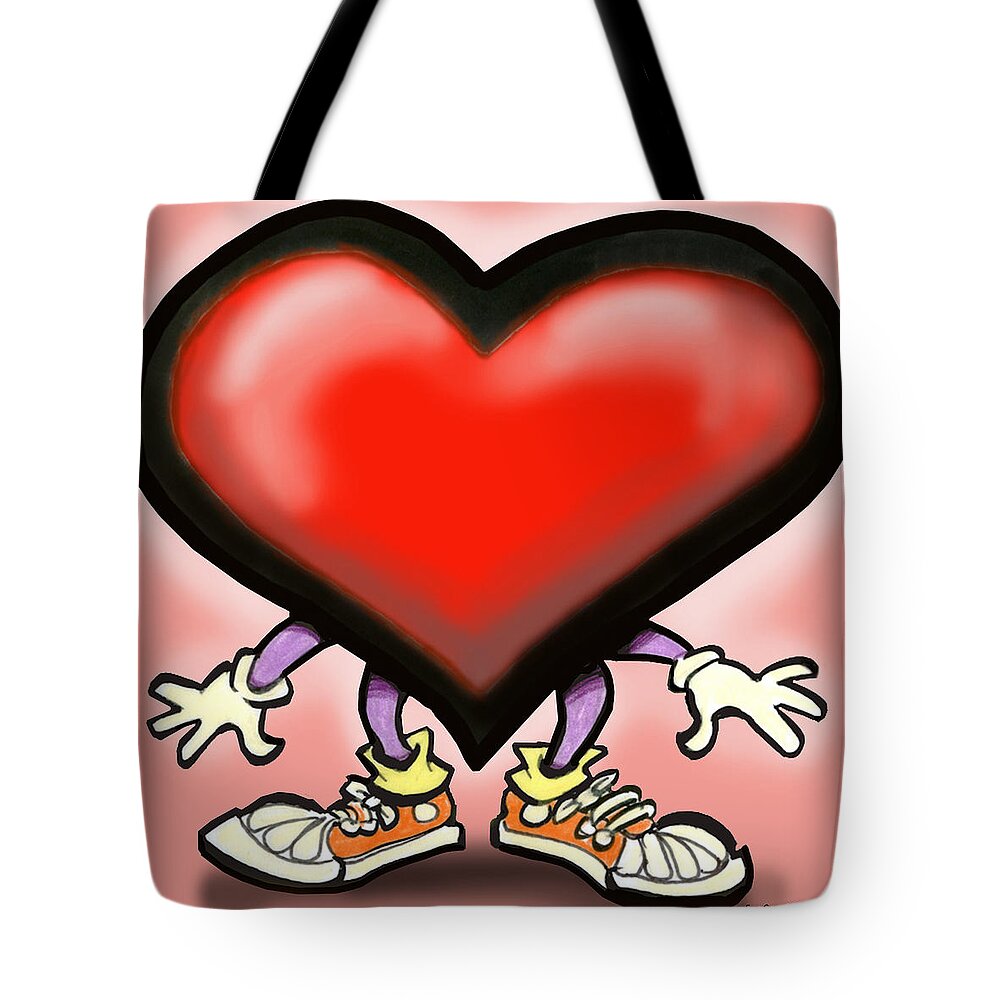Heart Tote Bag featuring the painting Big Heart by Kevin Middleton