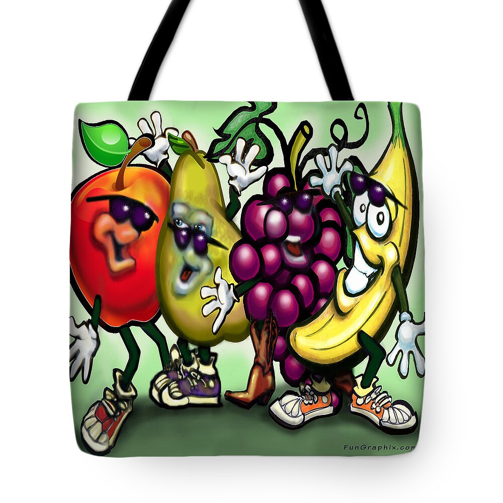 Fruit Tote Bag featuring the painting Fruits by Kevin Middleton