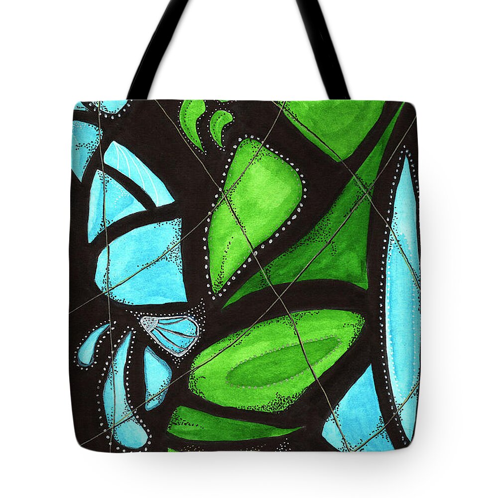 Abstract Tote Bag featuring the painting Ascendant by Misty Morehead