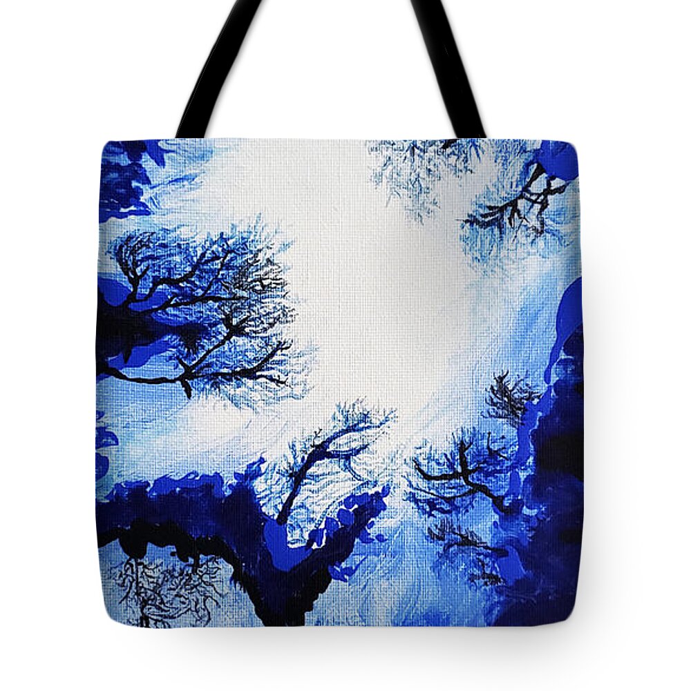 Abstract Tote Bag featuring the painting Ascent by Christine Bolden