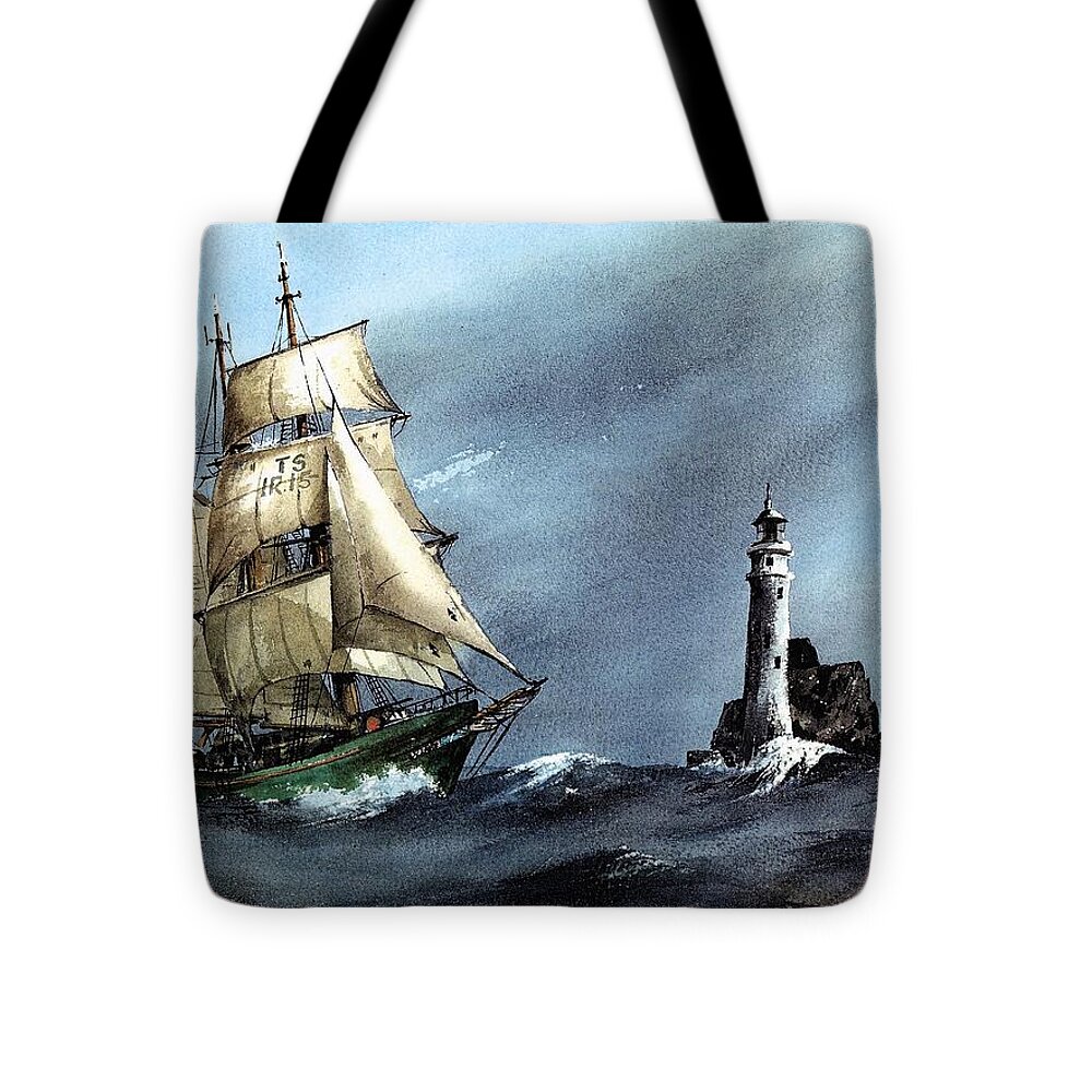 Vb Asgard 11 Tote Bag featuring the painting WK 10. Asgard 11 rounding the Tusker by Val Byrne