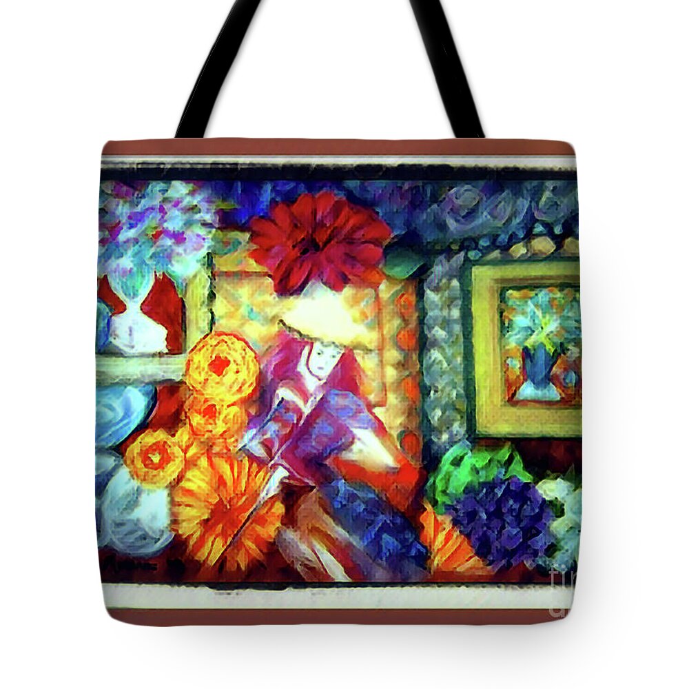  Tote Bag featuring the pastel Asian Times by Shirley Moravec