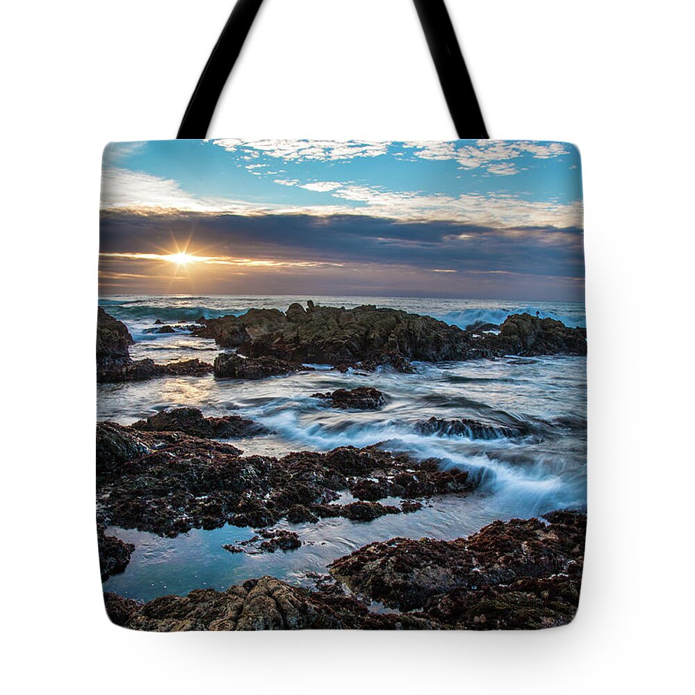 Asilomar Tote Bag featuring the photograph Asilomar Sunset 2 by Mike Lee