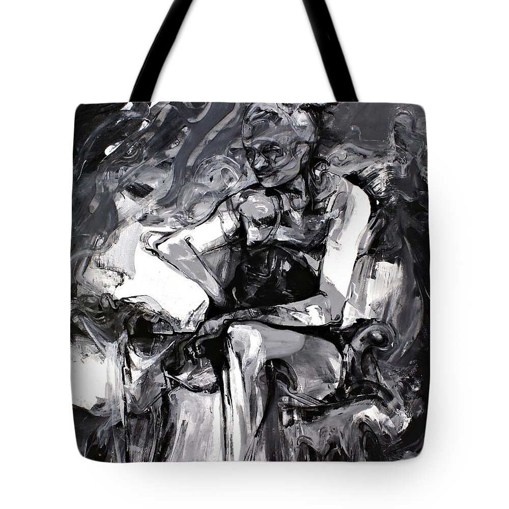 Astral Tote Bag featuring the painting Astral Agent for Multidimensional Travel by Jeff Klena