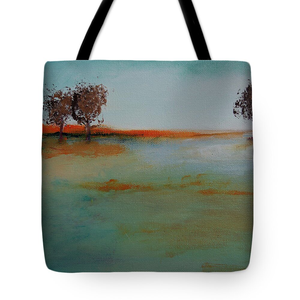 Tree Tote Bag featuring the painting At Dawn by Linda Bailey