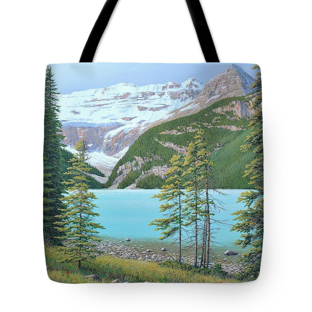 Jake Vandenbrink Tote Bag featuring the painting At The Height of Summer by Jake Vandenbrink