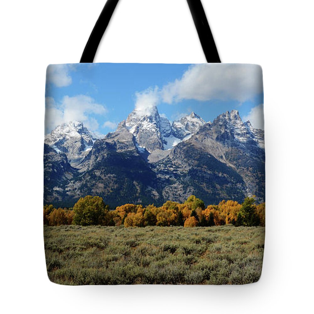 Tetons Tote Bag featuring the photograph At the Prairie's Door by Whispering Peaks Photography