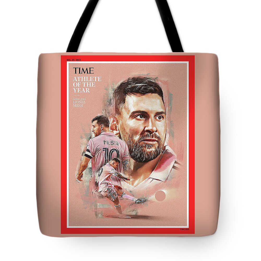 Lionel Messi Tote Bag featuring the photograph Athlete of the Year-Lionel Messi by Neil Jamieson for Time