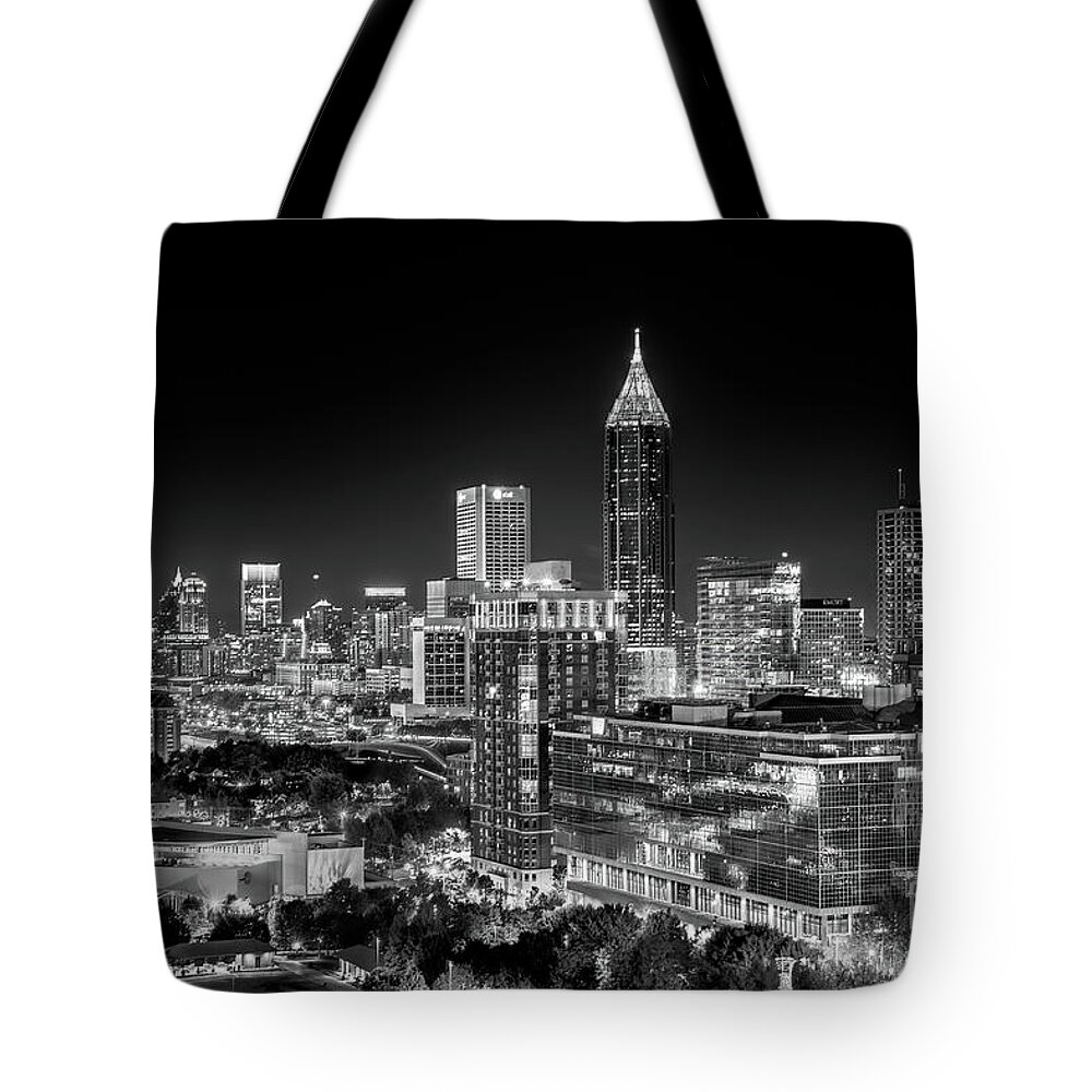 Atlanta Tote Bag featuring the photograph Atlanta Omni Skyline by Doug Sturgess