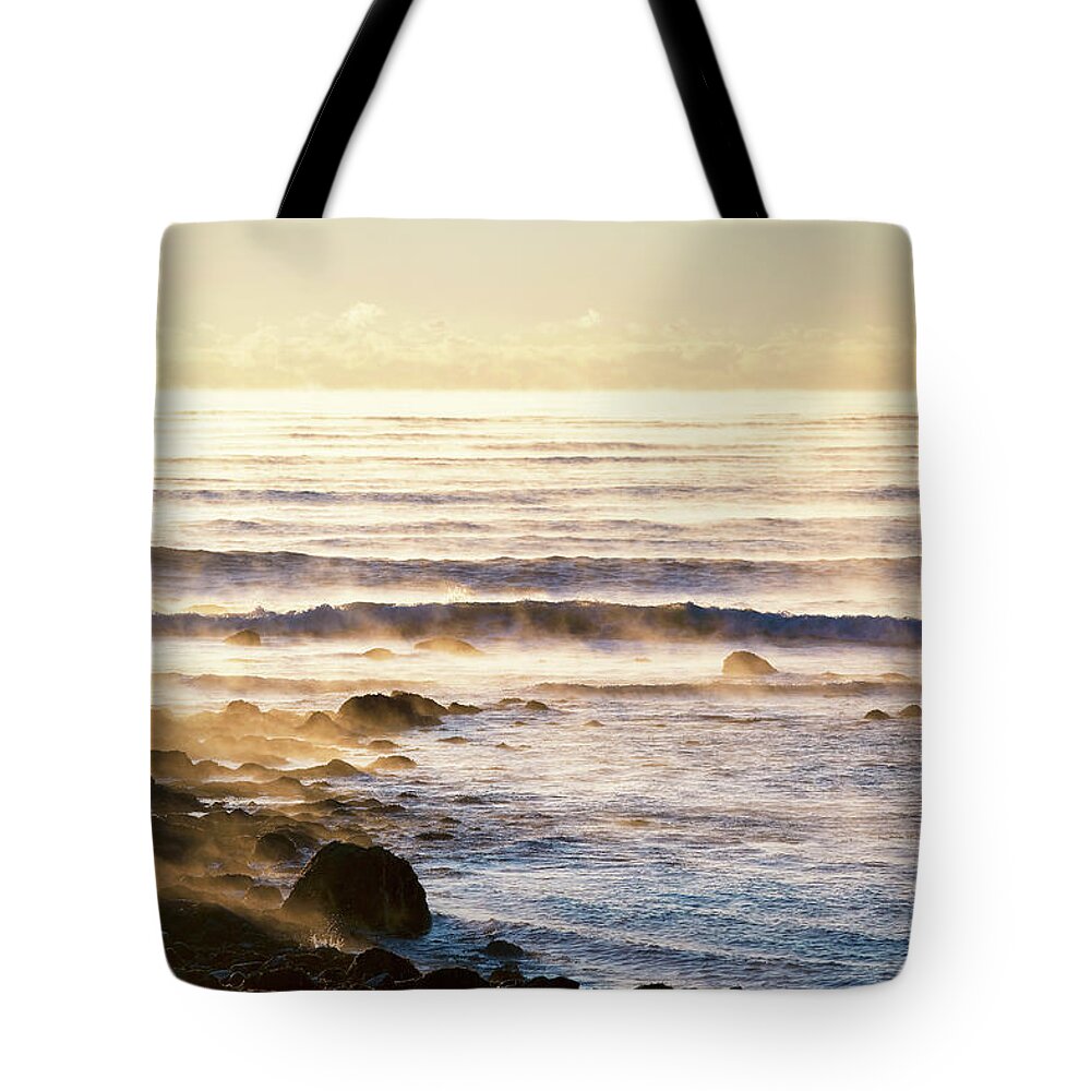 Atlantic Tote Bag featuring the photograph Atlantic Chill by Eric Gendron