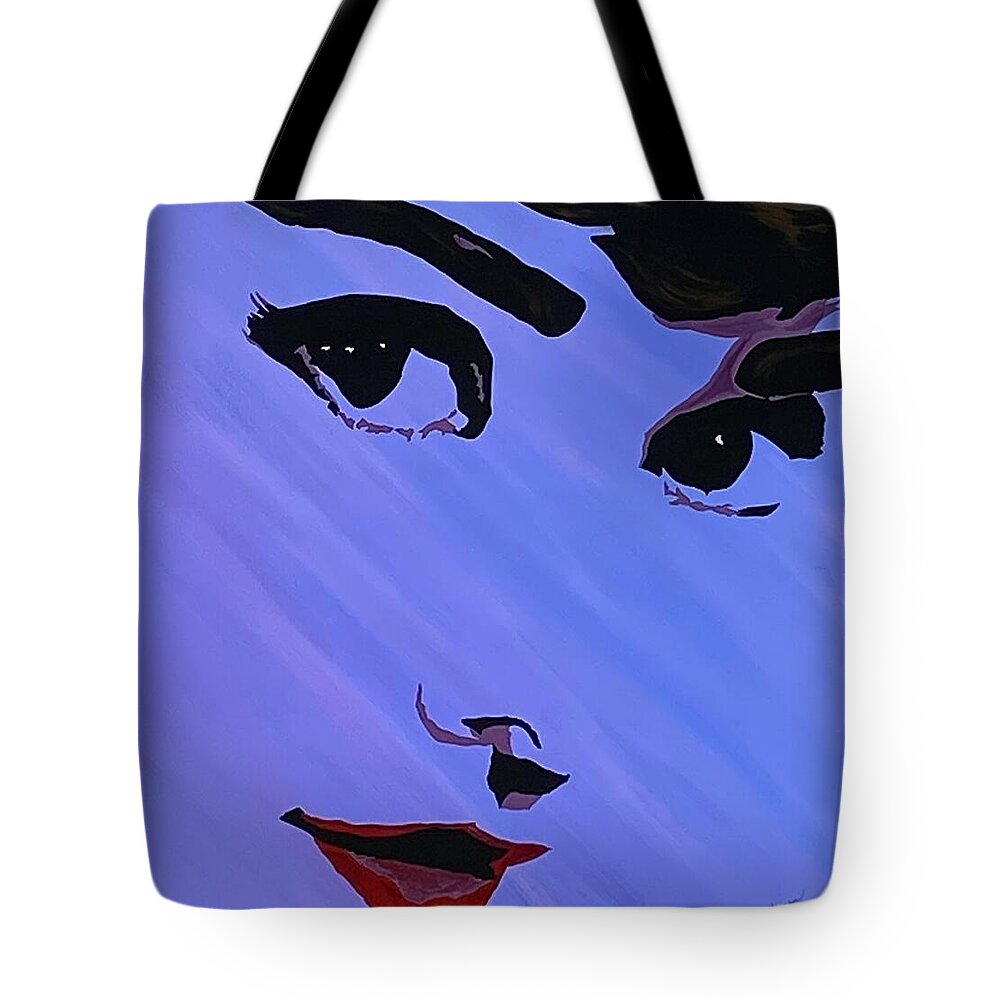  Tote Bag featuring the painting Audrey Hepburn by Bill Manson