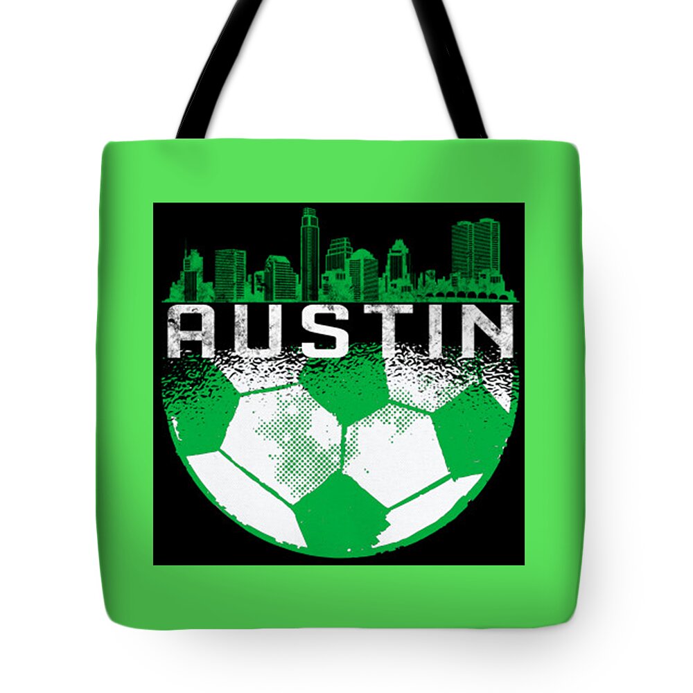 Austin soccer football jersey Tote Bag by Connie A Stephenson - Pixels
