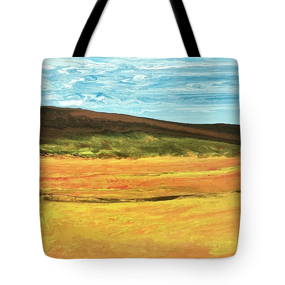 Acrylic Tote Bag featuring the painting Autumn by Artcetera By LizMac