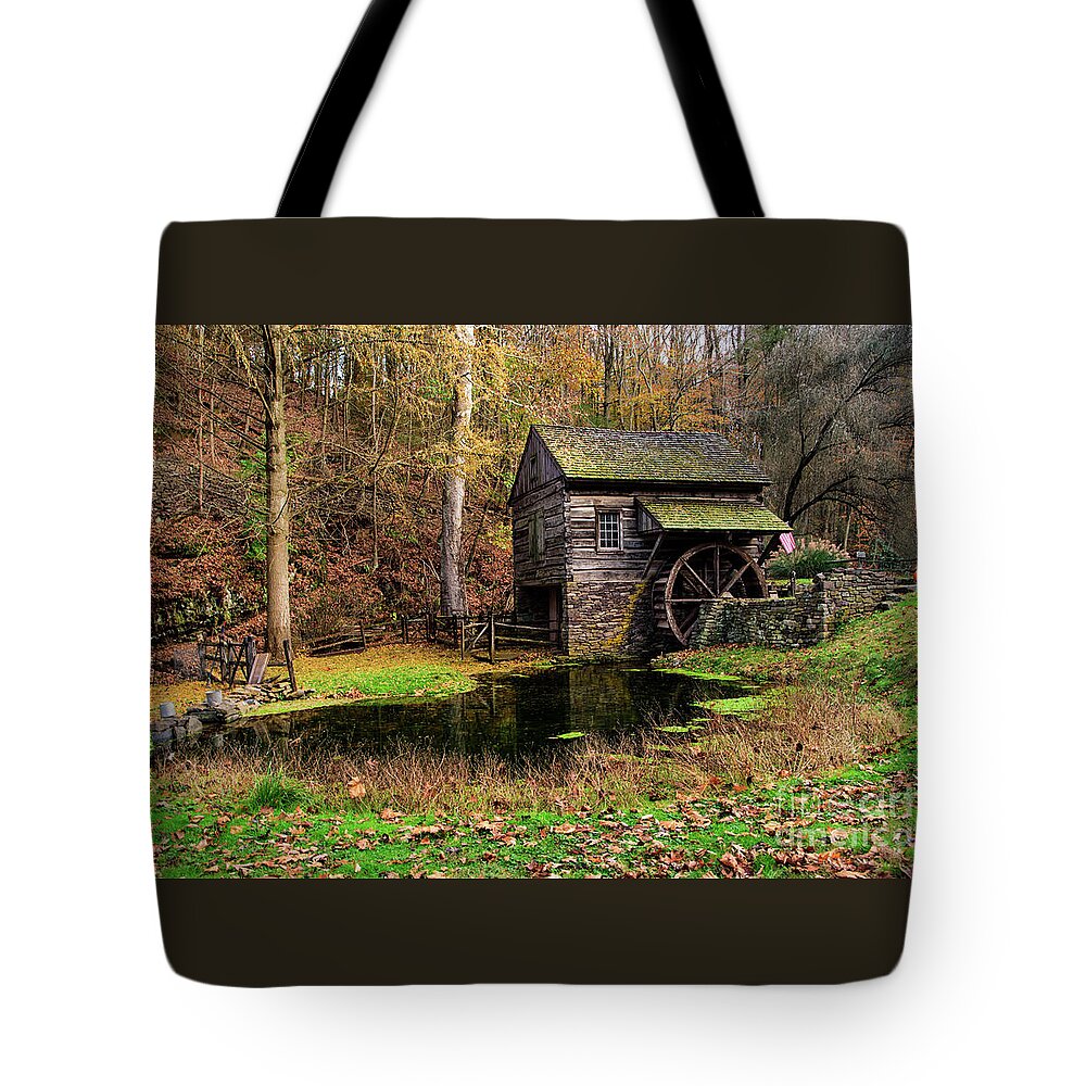 (architecture Or Architectural) Tote Bag featuring the photograph Autumn at Cuttalossa by Debra Fedchin