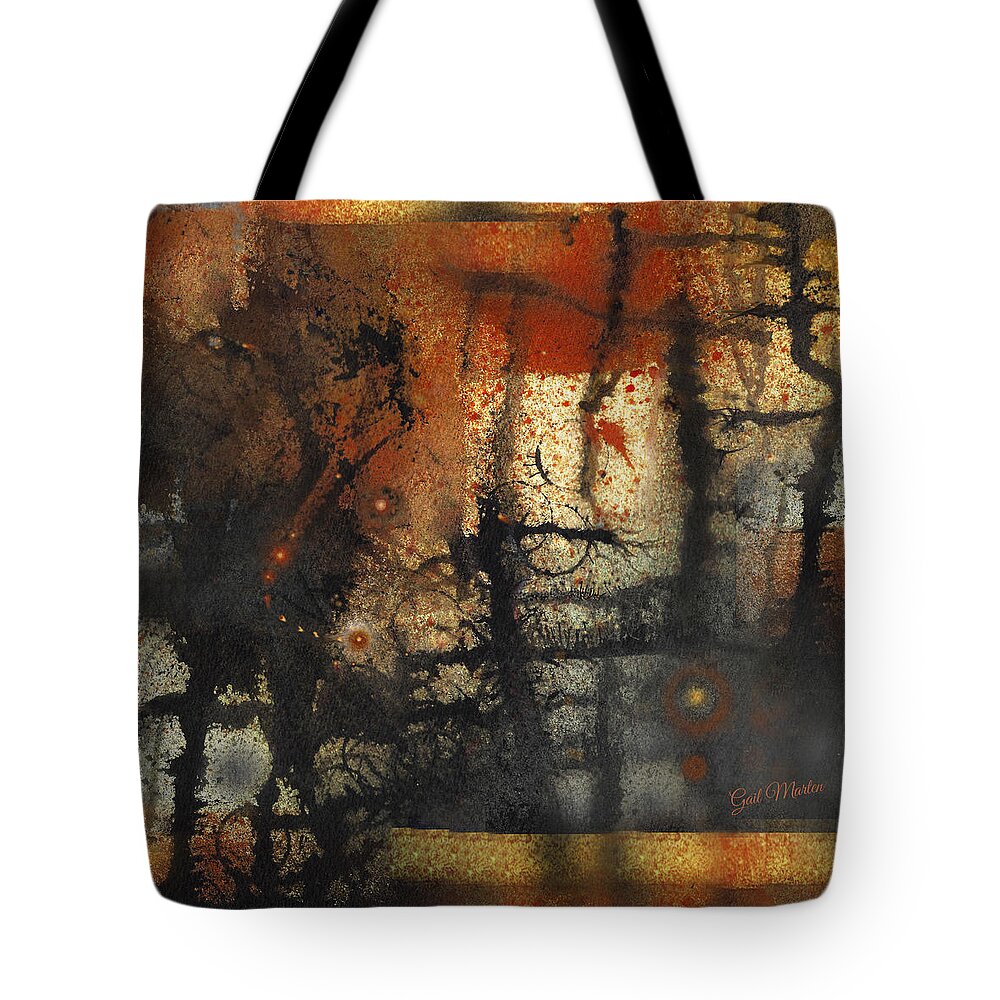 Abstract Tote Bag featuring the painting Autumn Dream by Gail Marten