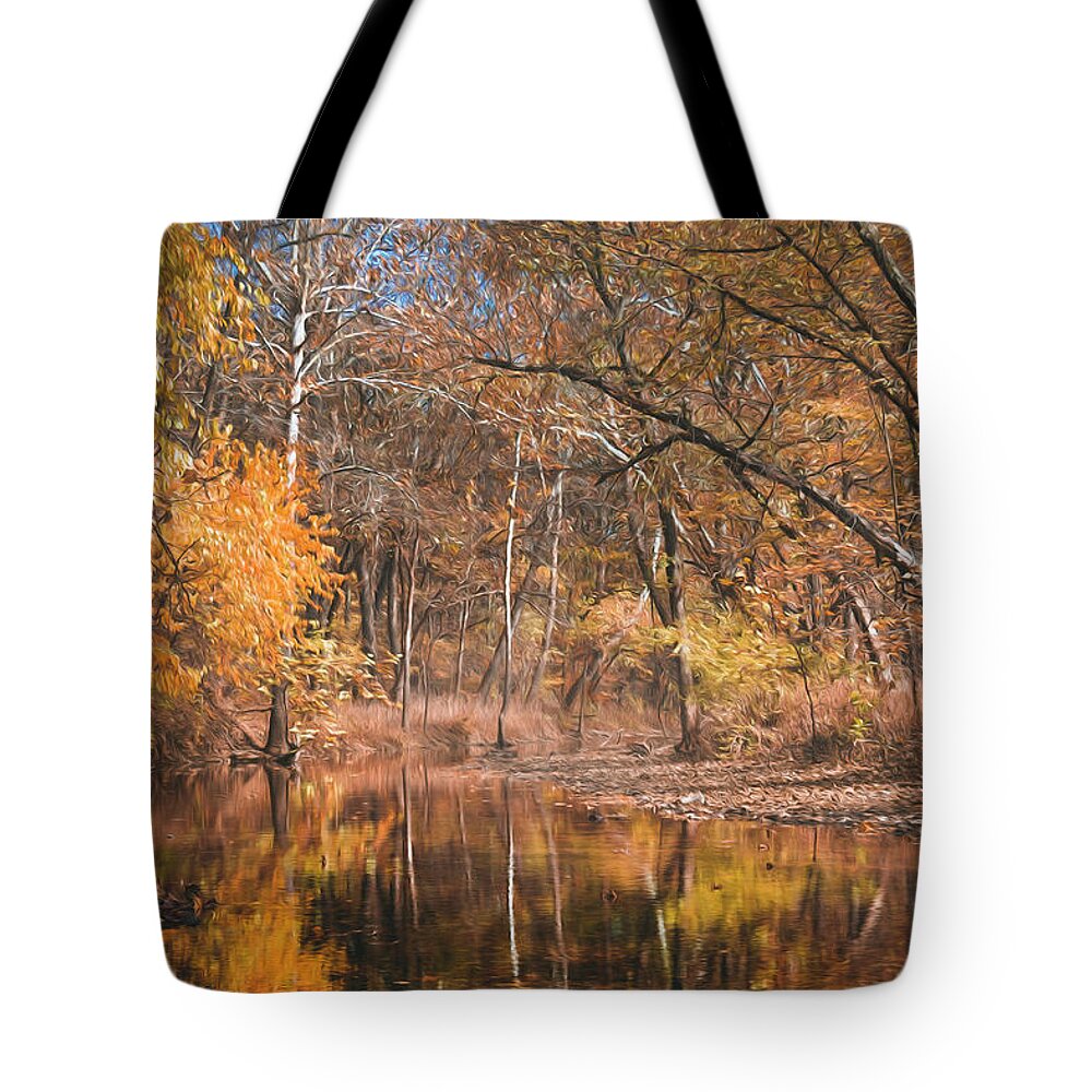 Fall Tote Bag featuring the photograph Autumn in the Ozarks by Allin Sorenson