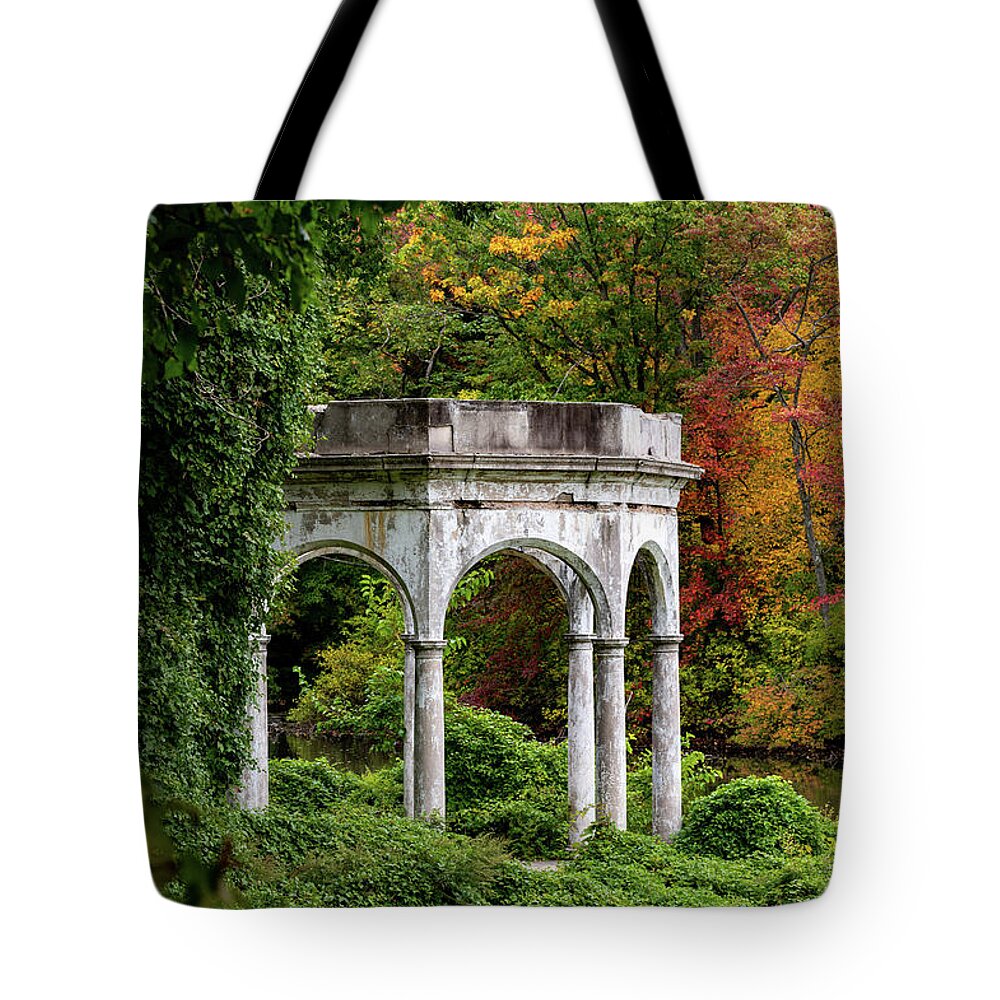 Autumn Tote Bag featuring the photograph Autumn in Tibbetts Brook Park 2 by Kevin Suttlehan