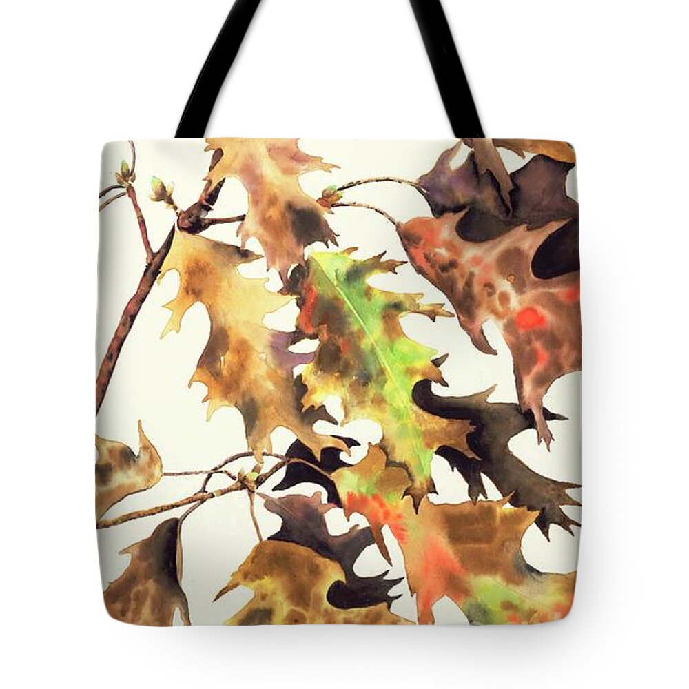 Autumn Tote Bag featuring the painting Autumn Leaves by Albert Massimi