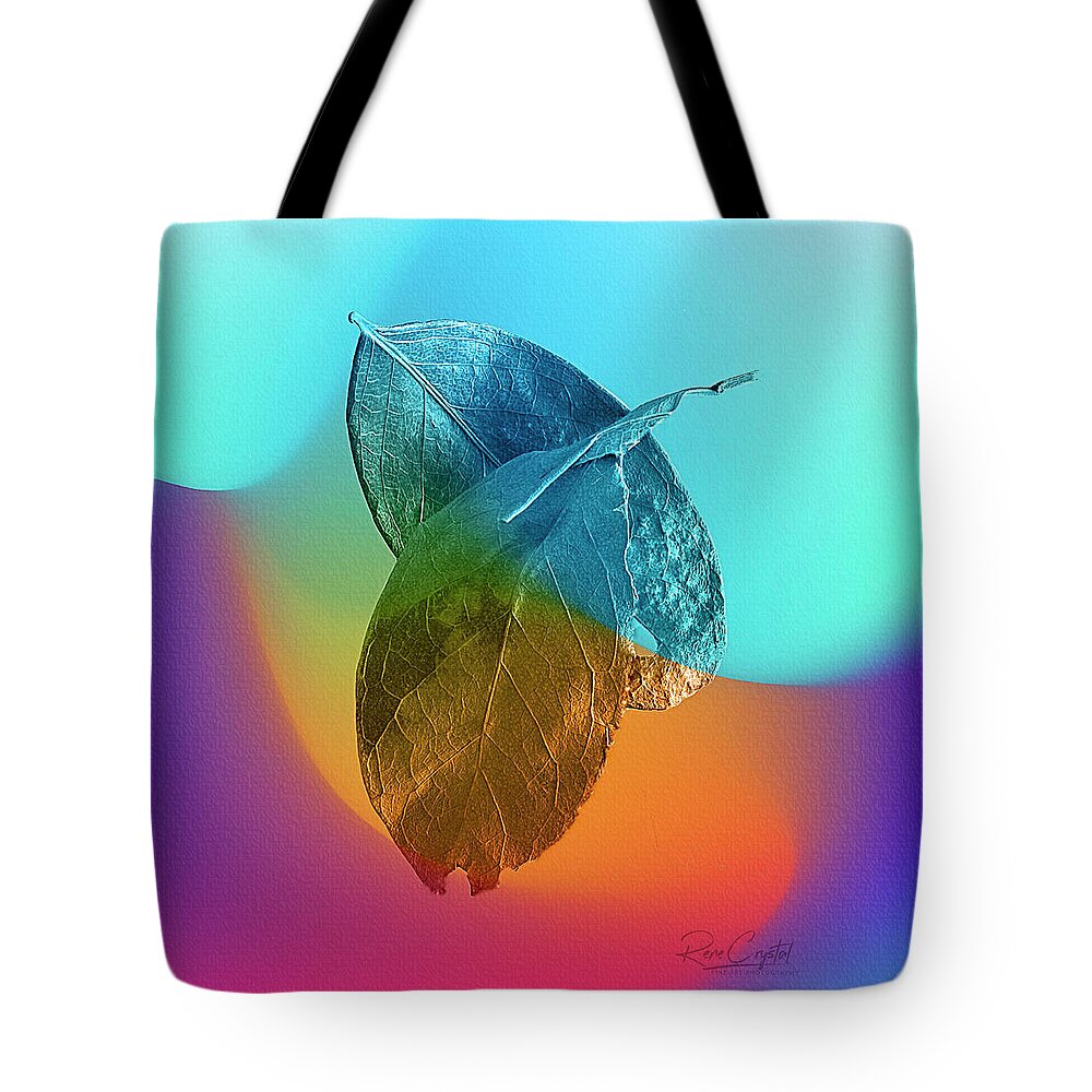Leaves Tote Bag featuring the photograph Autumn Of Another Color by Rene Crystal