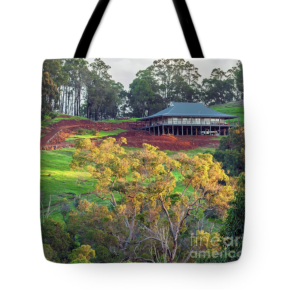 Autumn Tote Bag featuring the photograph Autumn on the Hill, Bridgetown, Western Australia by Elaine Teague