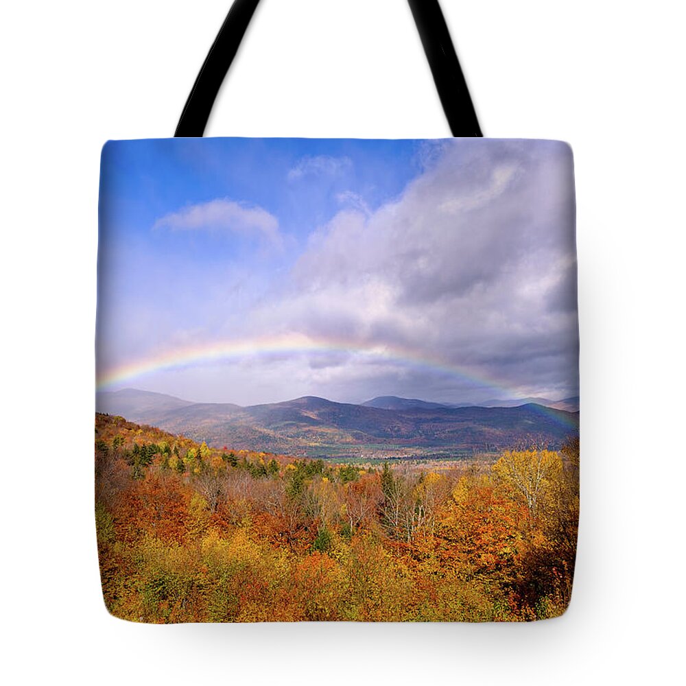 New Hampshire Tote Bag featuring the photograph Autumn Rainbow by Jeff Sinon