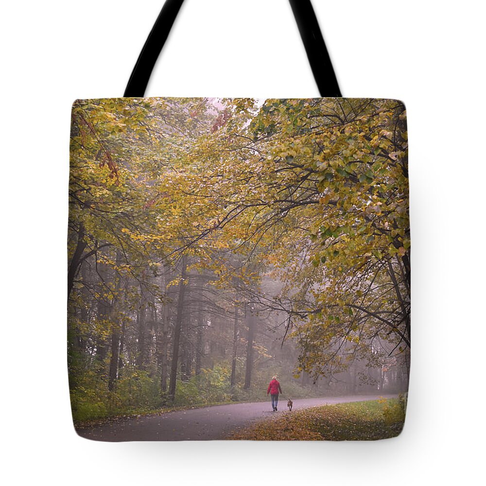 Nature Tote Bag featuring the photograph Autumn Symphony In The Forest 02 by Leonida Arte
