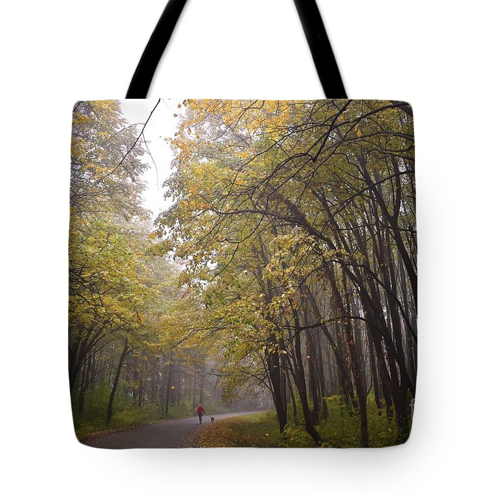 Nature Tote Bag featuring the photograph Autumn Symphony In The Forest by Leonida Arte