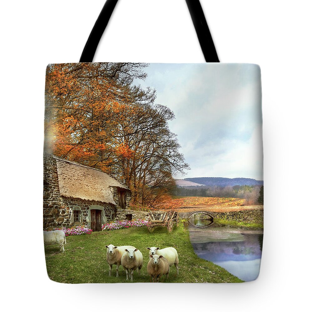 Autumn Tote Bag featuring the photograph Autumn - Tranquility of Autumn by Mike Savad