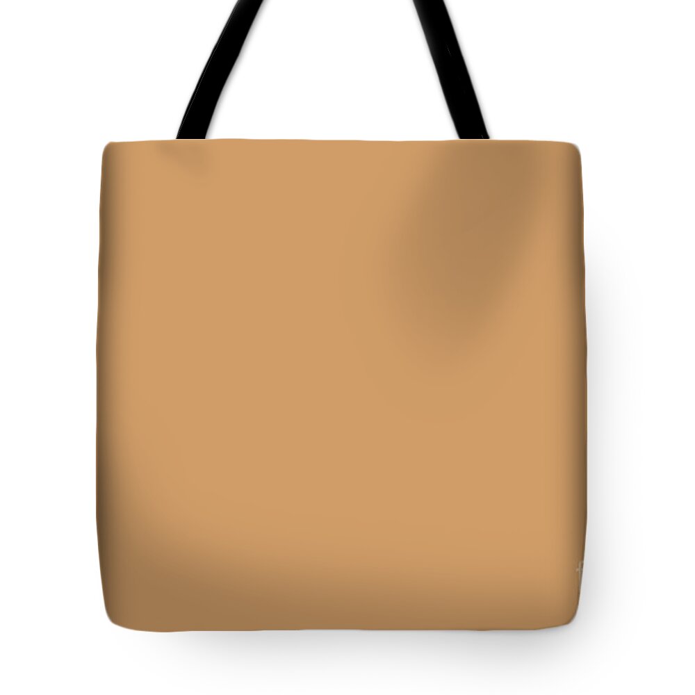 Brown Tote Bag featuring the digital art Autumn Warm Brown Solid Color Pairs Sherwin Williams Harvest Gold SW 2858 by PIPA Fine Art - Simply Solid