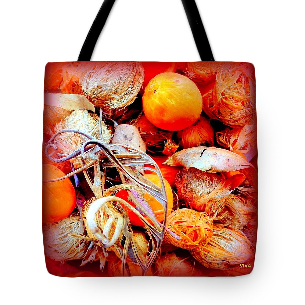 Autumn Tote Bag featuring the photograph Autumn Windfall by VIVA Anderson