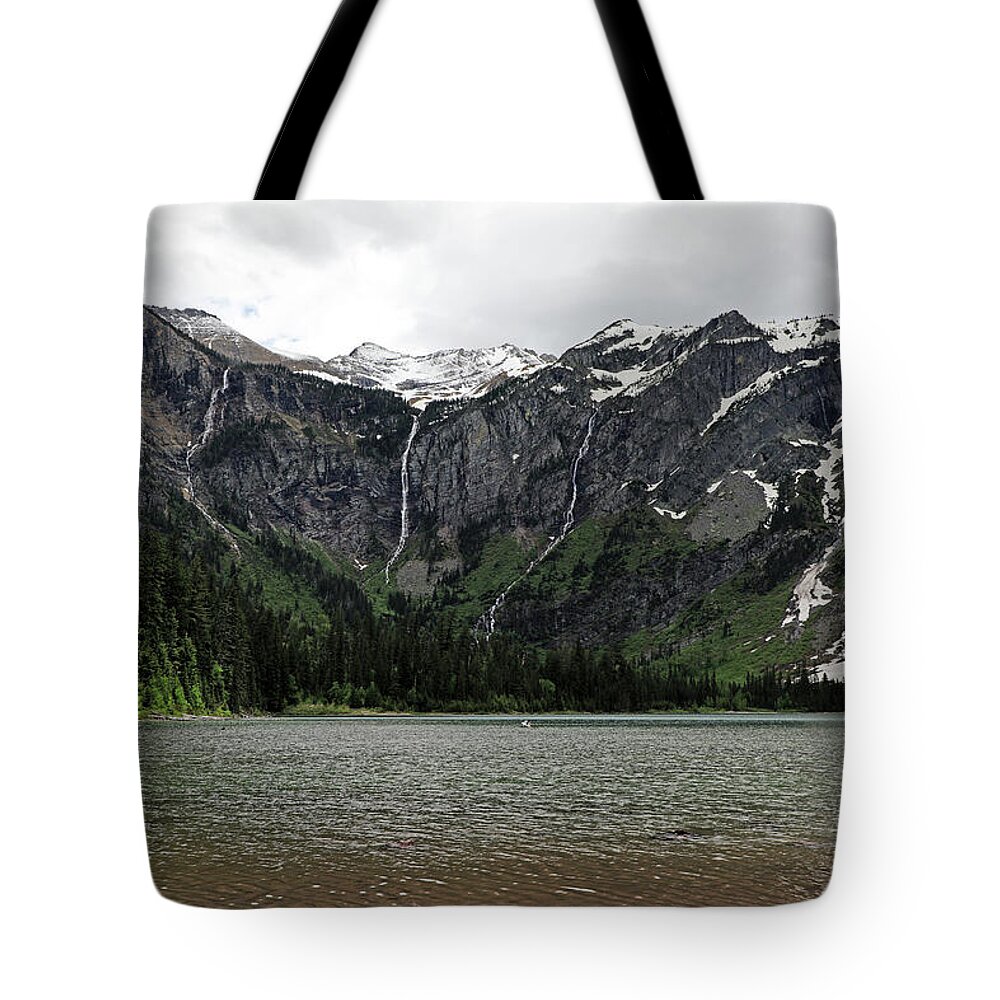 Avalanche Falls Tote Bag featuring the photograph Avalanche Lake - Glacier National Park by Richard Krebs