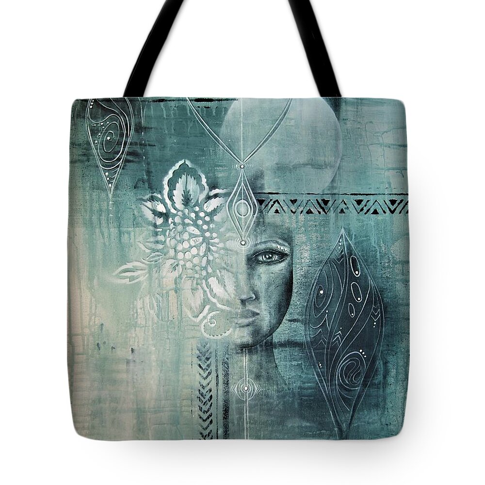  Tote Bag featuring the painting Awakened 1 by Reina Cottier