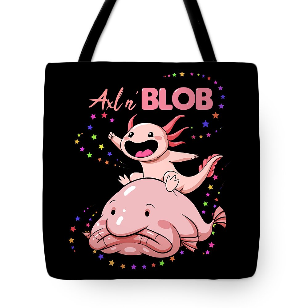 Axolotl and Blob Fish Tote Bag by Dariusz Radecki - Pixels Merch