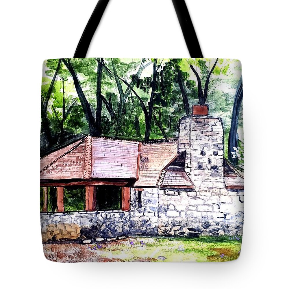 Babler Tote Bag featuring the painting Babler in May by Alexandria Weaselwise Busen