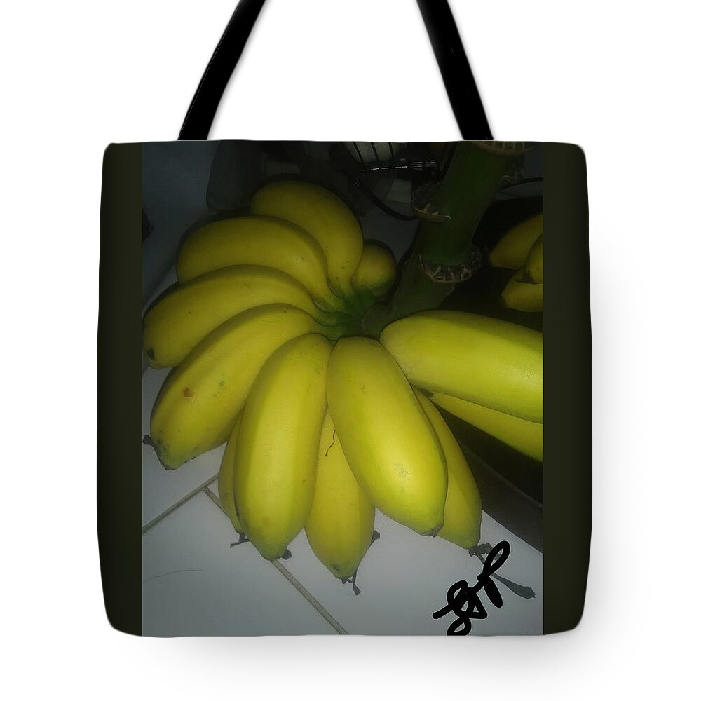 Banana Tote Bag featuring the photograph Baby Banana by Esoteric Gardens KN