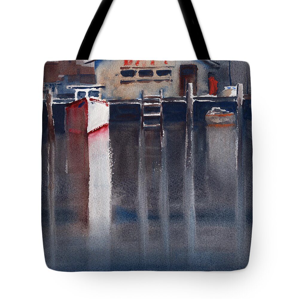 Bait Tote Bag featuring the painting Bait by Scott Brown