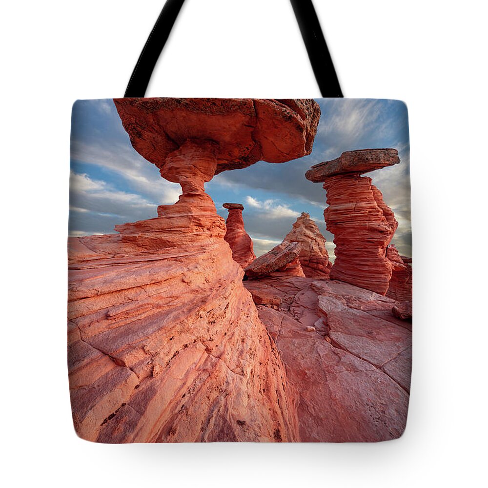 Utah Tote Bag featuring the photograph Balancing Act by Dustin LeFevre