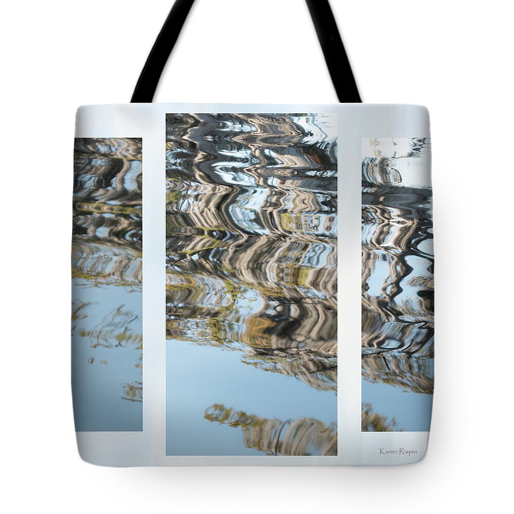 Taxodium Tote Bag featuring the photograph Bald cypress reflections by Karen Rispin