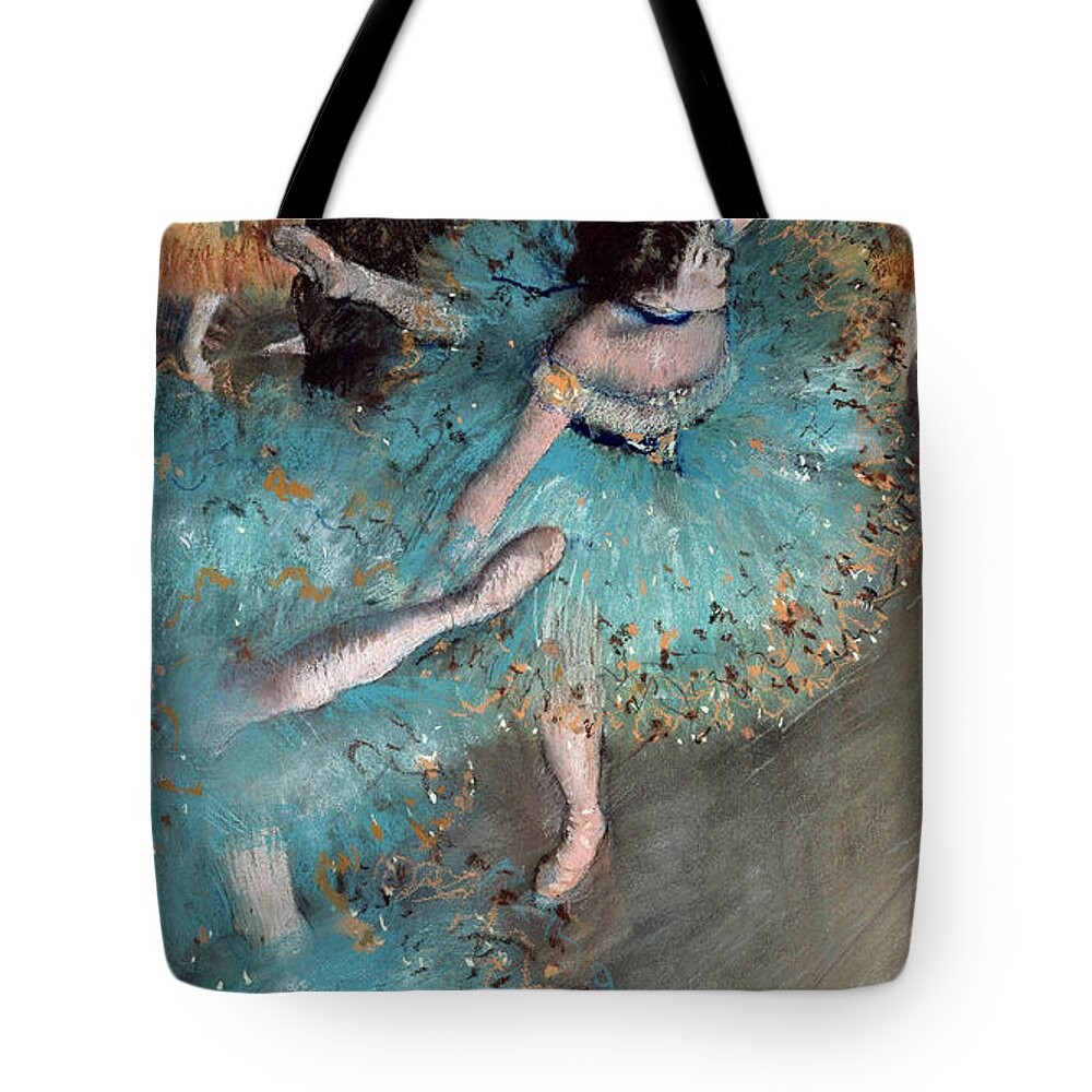 Degas Tote Bag featuring the painting Ballerina on pointe by Edgar Degas